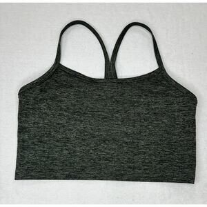 Aerie The Hugger Brami Long Line Tank Bra Olive Daze Size Medium Athleisure EUC